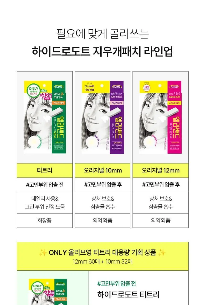 [1+1] 엘라밴드 하이드로도트 지우개패치 1+1Box (총 96매) 상세페이지 6